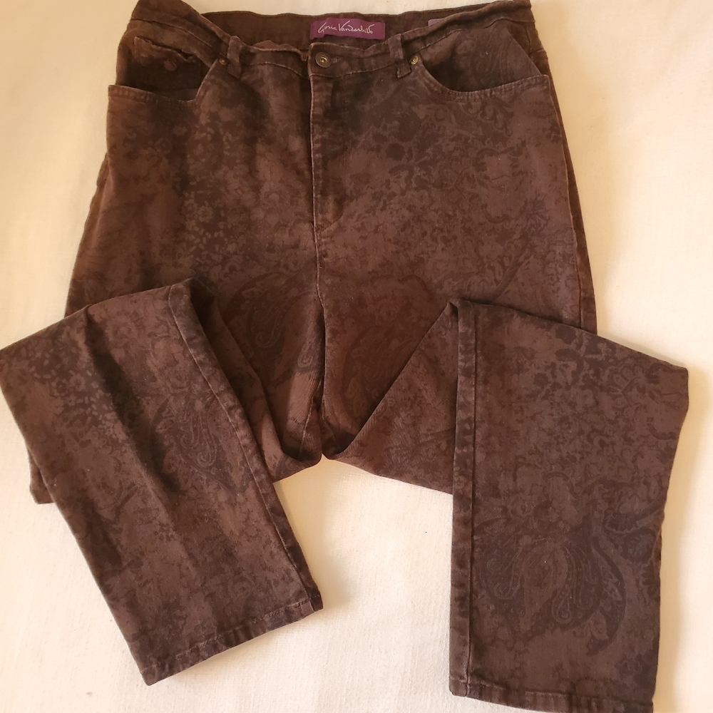 Gloria Vanderbilt Amanda Fit Patterned Jeans 14